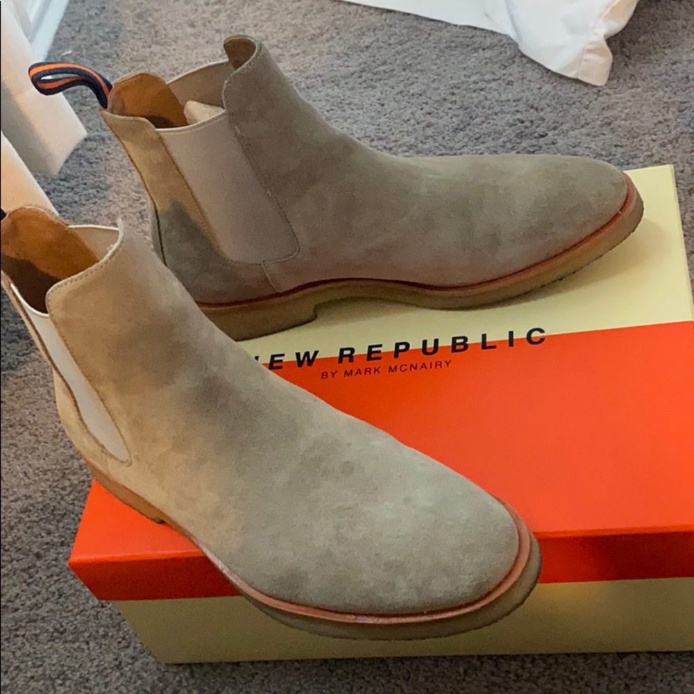 Sand Chelsea Boots
